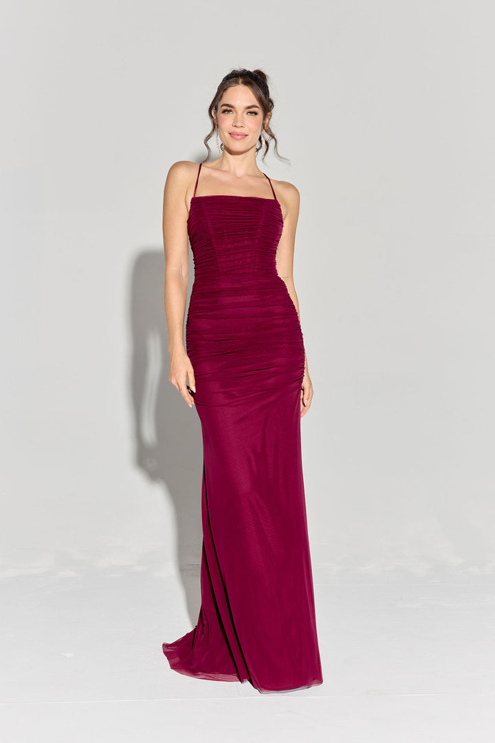 Jersey Fitted Sleeveless Gown by Eureka EK177