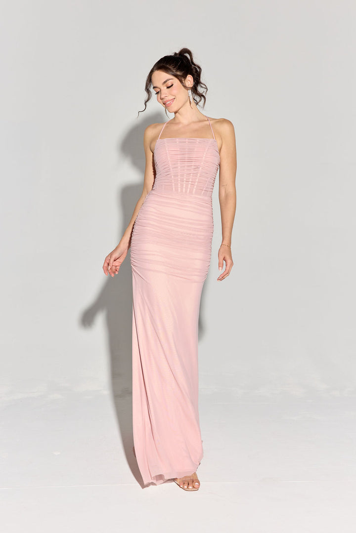 Jersey Fitted Sleeveless Gown by Eureka EK177