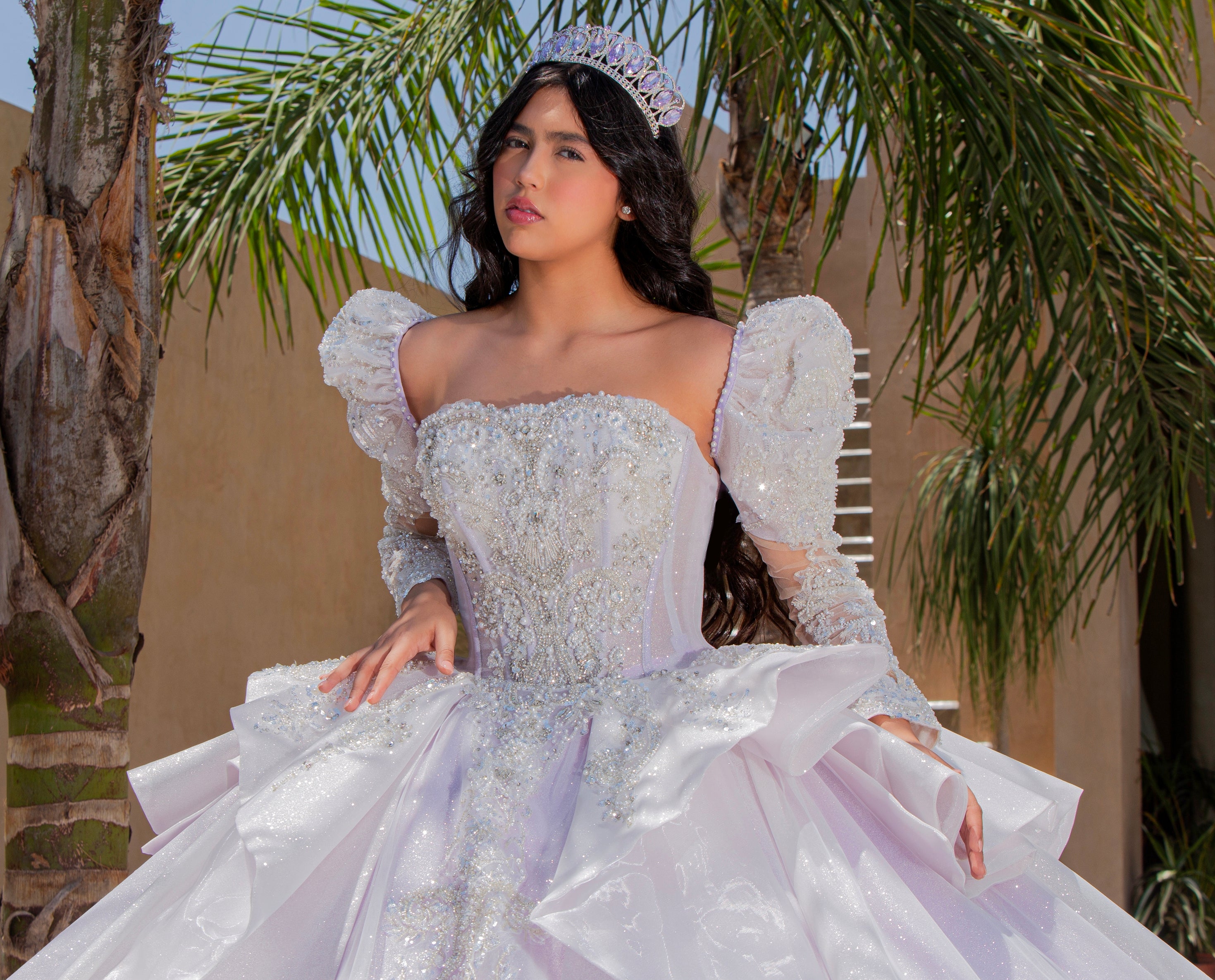 Puff Sleeve Strapless Quinceanera Dress by Ragazza EV56-656 – ABC