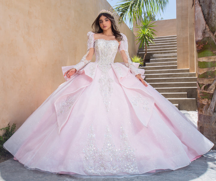 Puff Sleeve Strapless Quinceanera Dress by Ragazza EV56-656