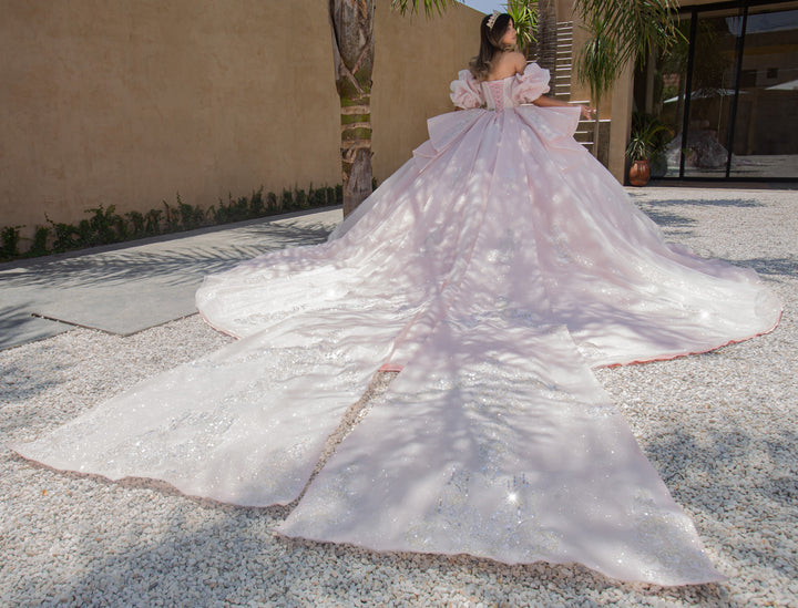 Puff Sleeve Strapless Quinceanera Dress by Ragazza EV56-656