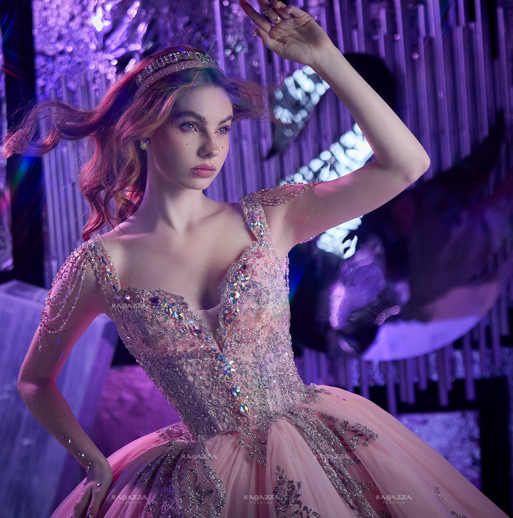 Sleeveless Quinceanera Dress by Ragazza EV85-685