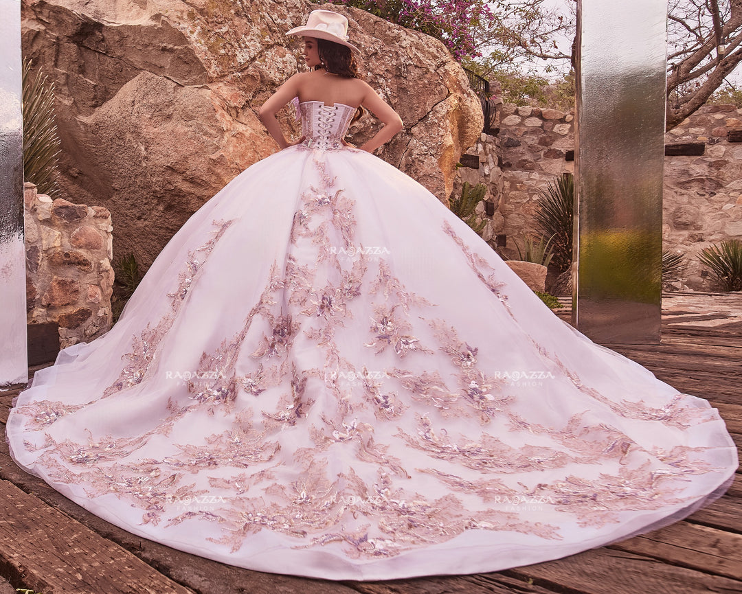 Long Sleeve Quinceanera Dress by Ragazza EV88-688