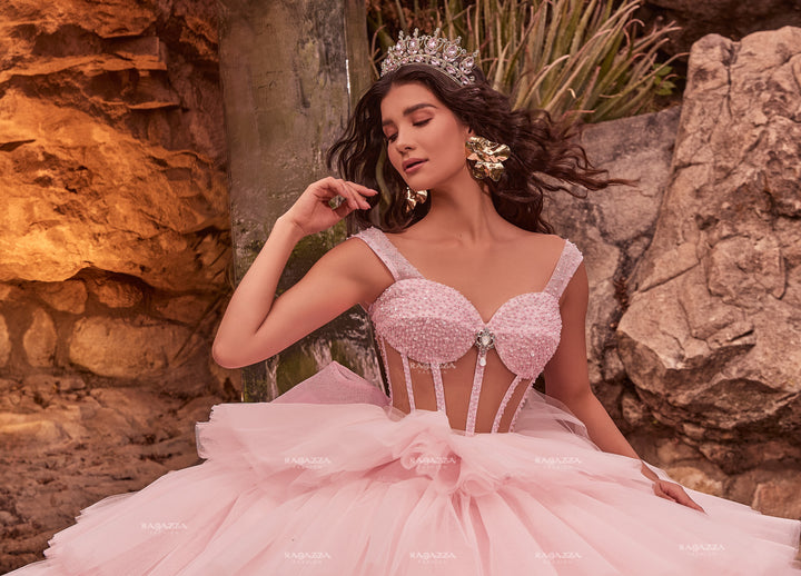 Sleeveless Tiered Quinceanera Dress by Ragazza EV89-689