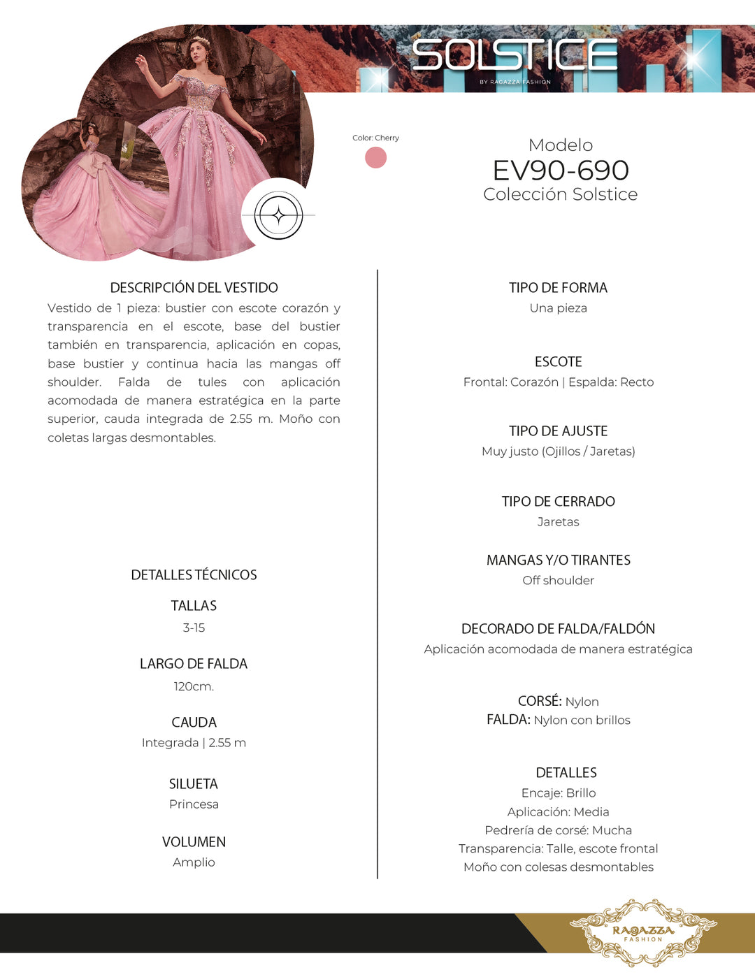 Off Shoulder Quinceanera Dress by Ragazza EV90-690