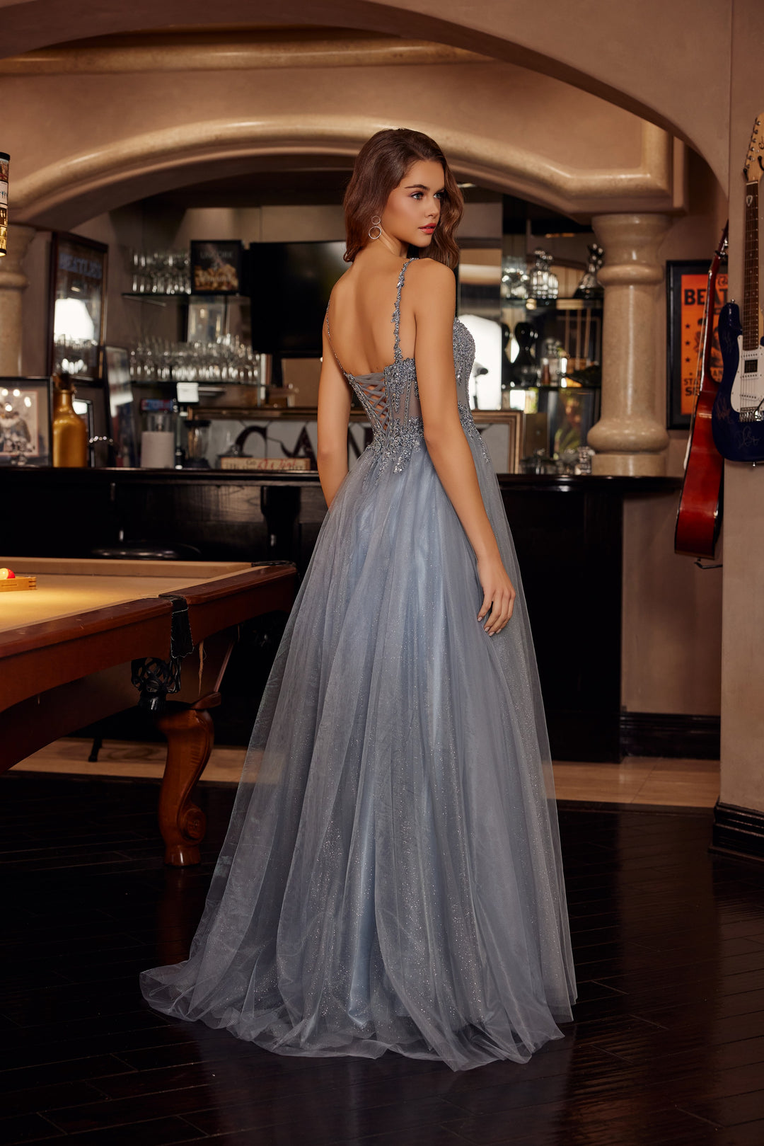 Beaded Sleeveless Ball Gown by Nox Anabel F1726