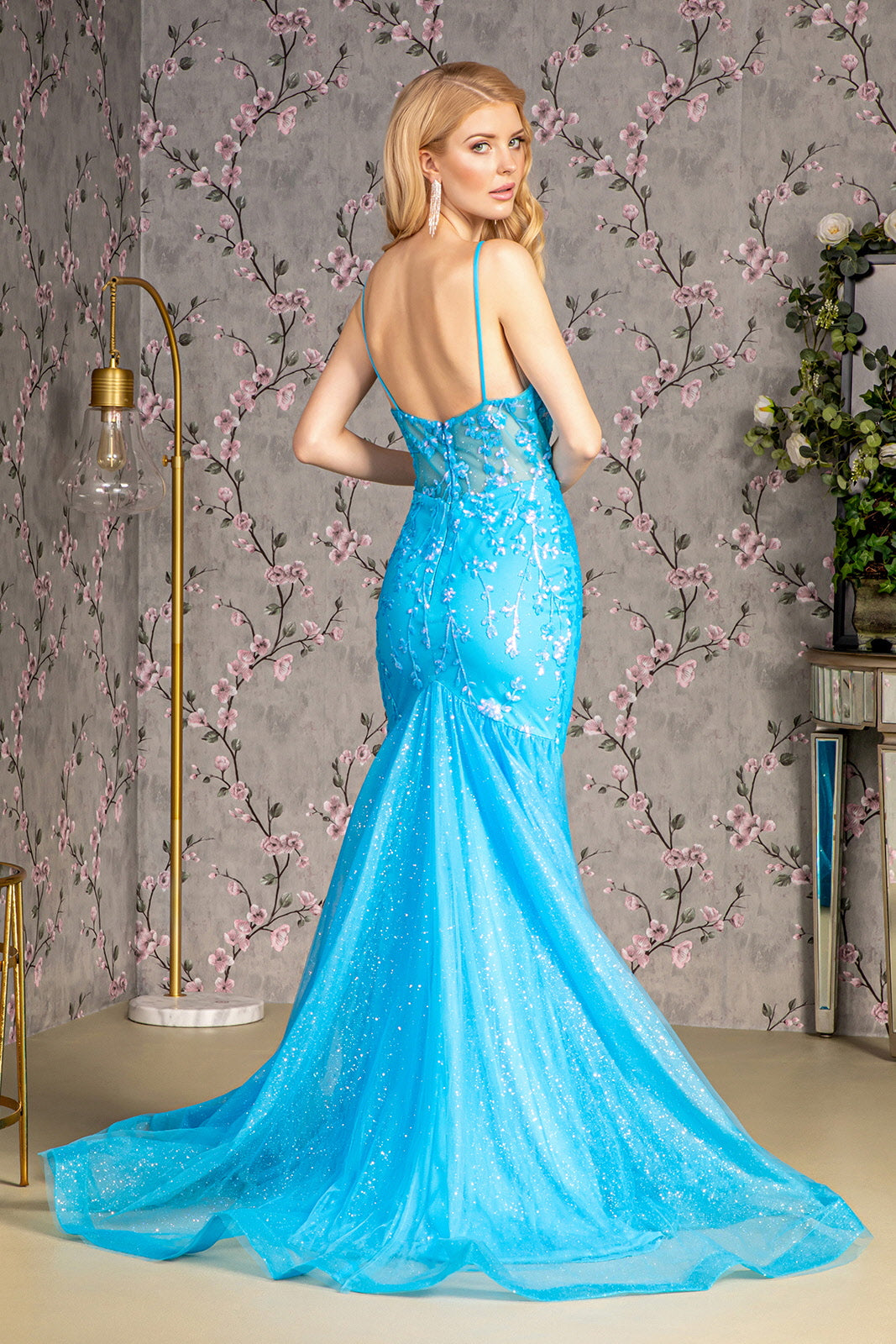 Sequin Print Sleeveless Mermaid Dress by GLS Gloria GL3220