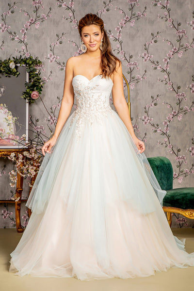 Applique Strapless A-line Ball Gown by GLS Gloria GL3244