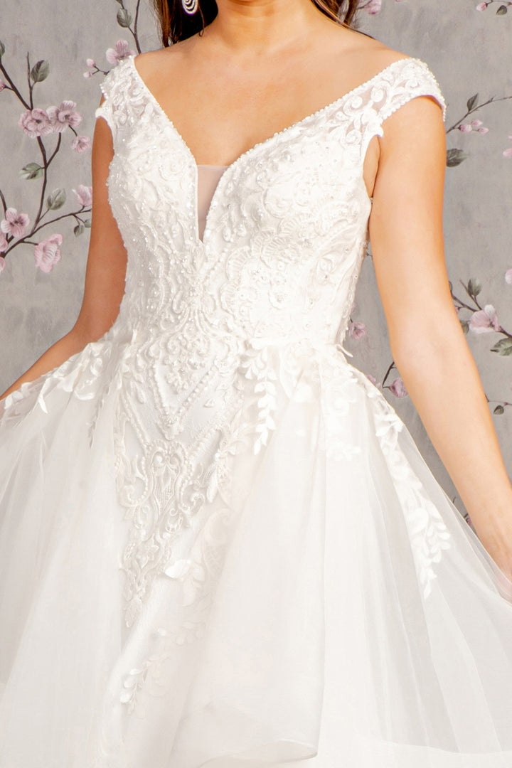 Cap Sleeve Tiered Layered Bridal Gown by GLS Gloria GL3341