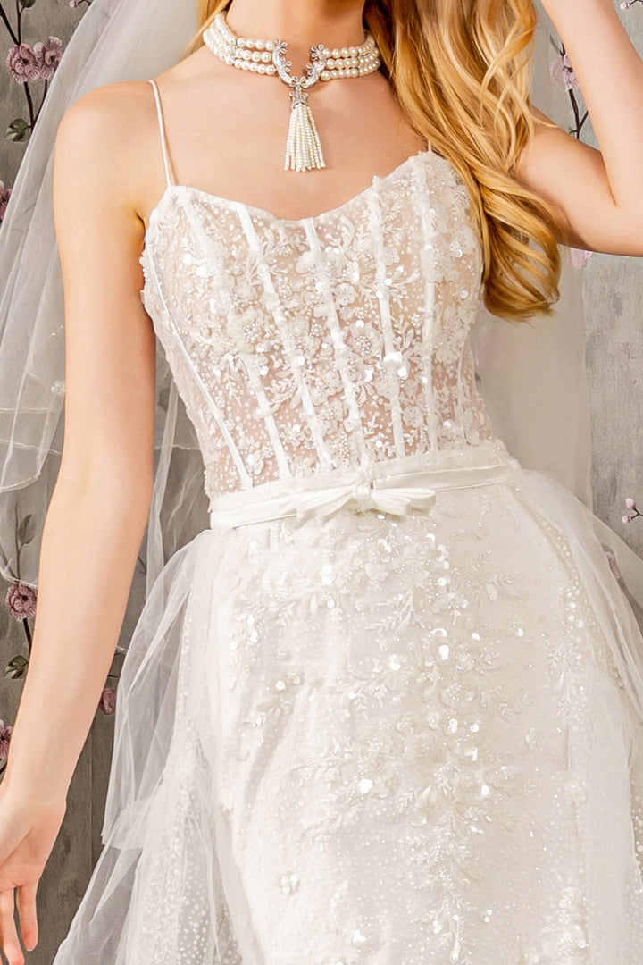 Sleeveless Corset Overskirt Bridal Gown by GLS Gloria GL3425