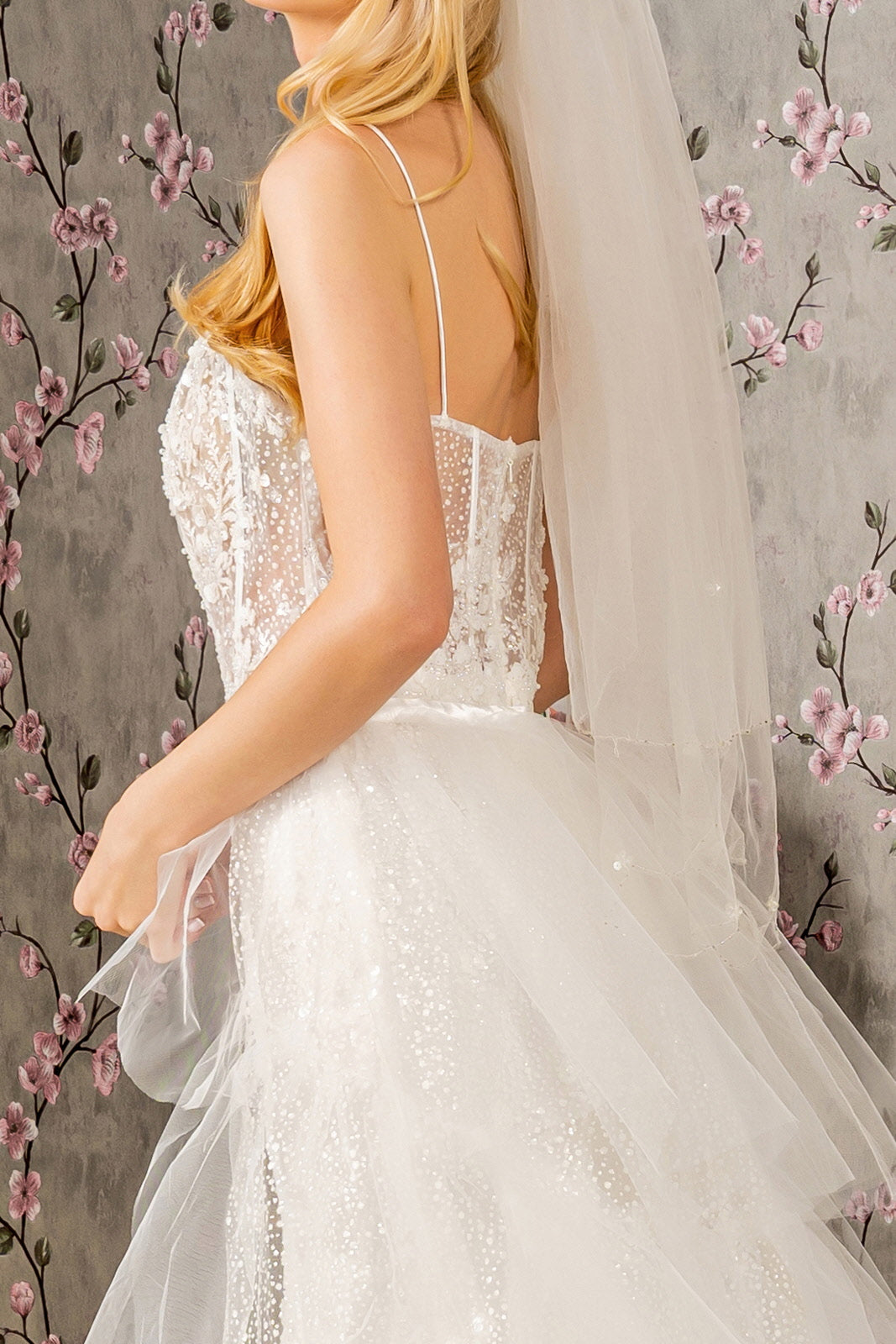Sleeveless Corset Overskirt Bridal Gown by GLS Gloria GL3425