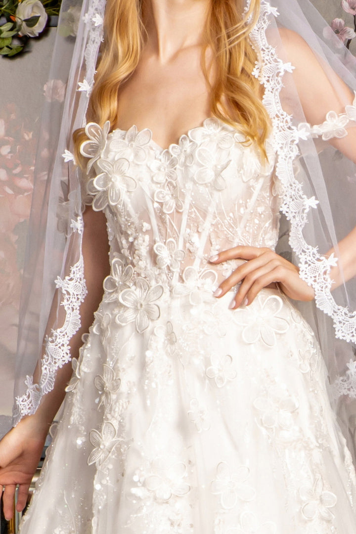 Off Shoulder Cape Sleeve Bridal Gown by GLS Gloria GL3448