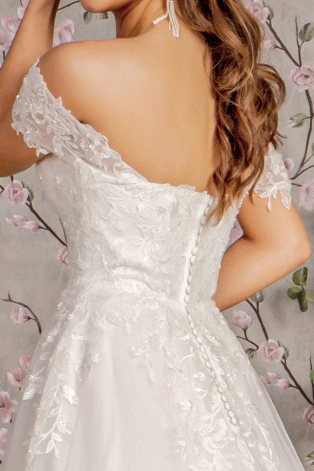 Embroidered Off Shoulder Bridal Gown by GLS Gloria GL3481