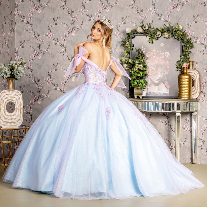 Butterfly Off Shoulder Two-Tone Ball Gown by GLS Gloria GL3482