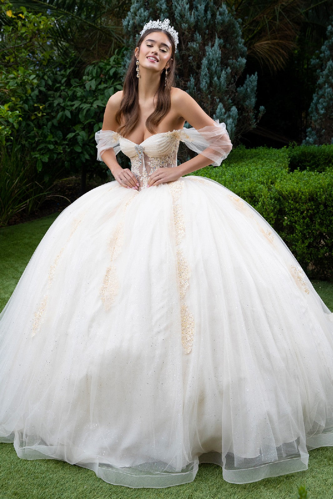 Off Shoulder Corset Ball Gown by GLS Gloria GL3502