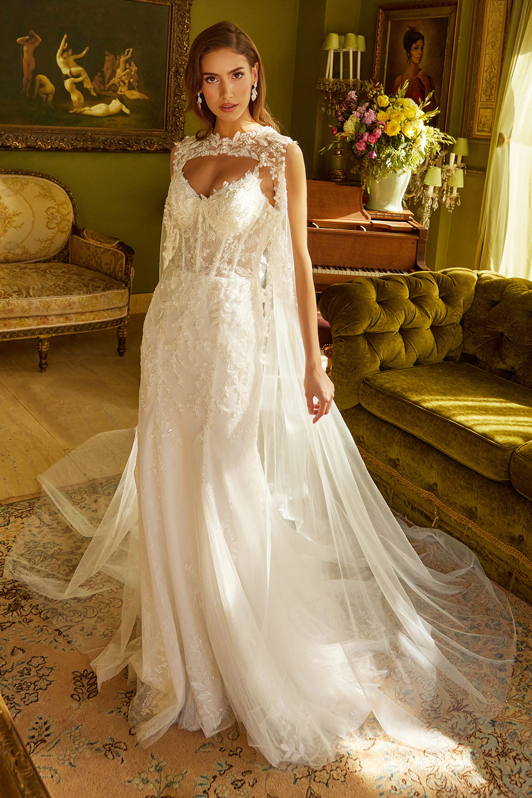 Corset Trumpet Bridal Gown by GLS Gloria GL3532 2XL / Off White