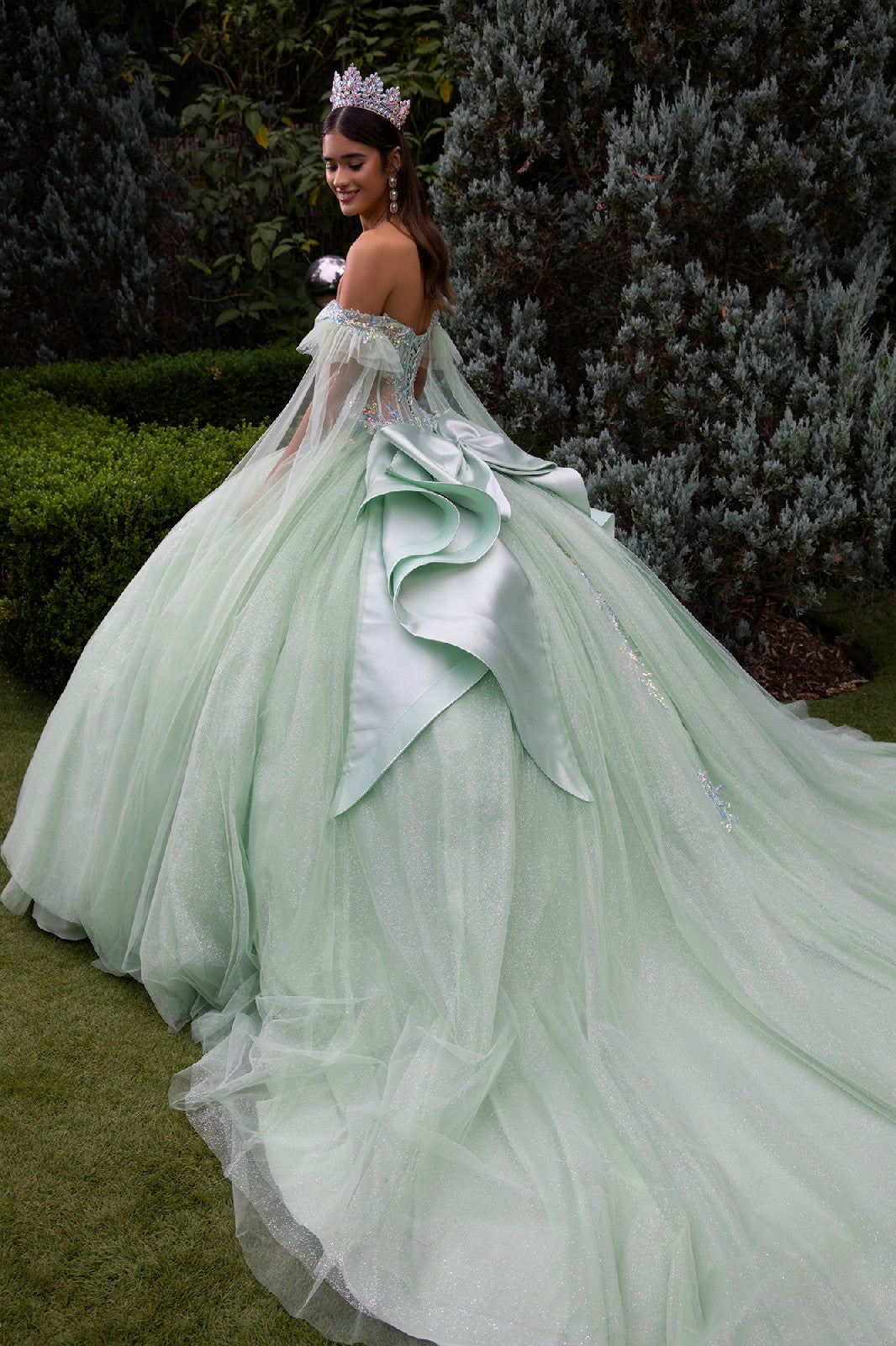 corset cape dress Royal Cape Sleeved Corset Gown XS