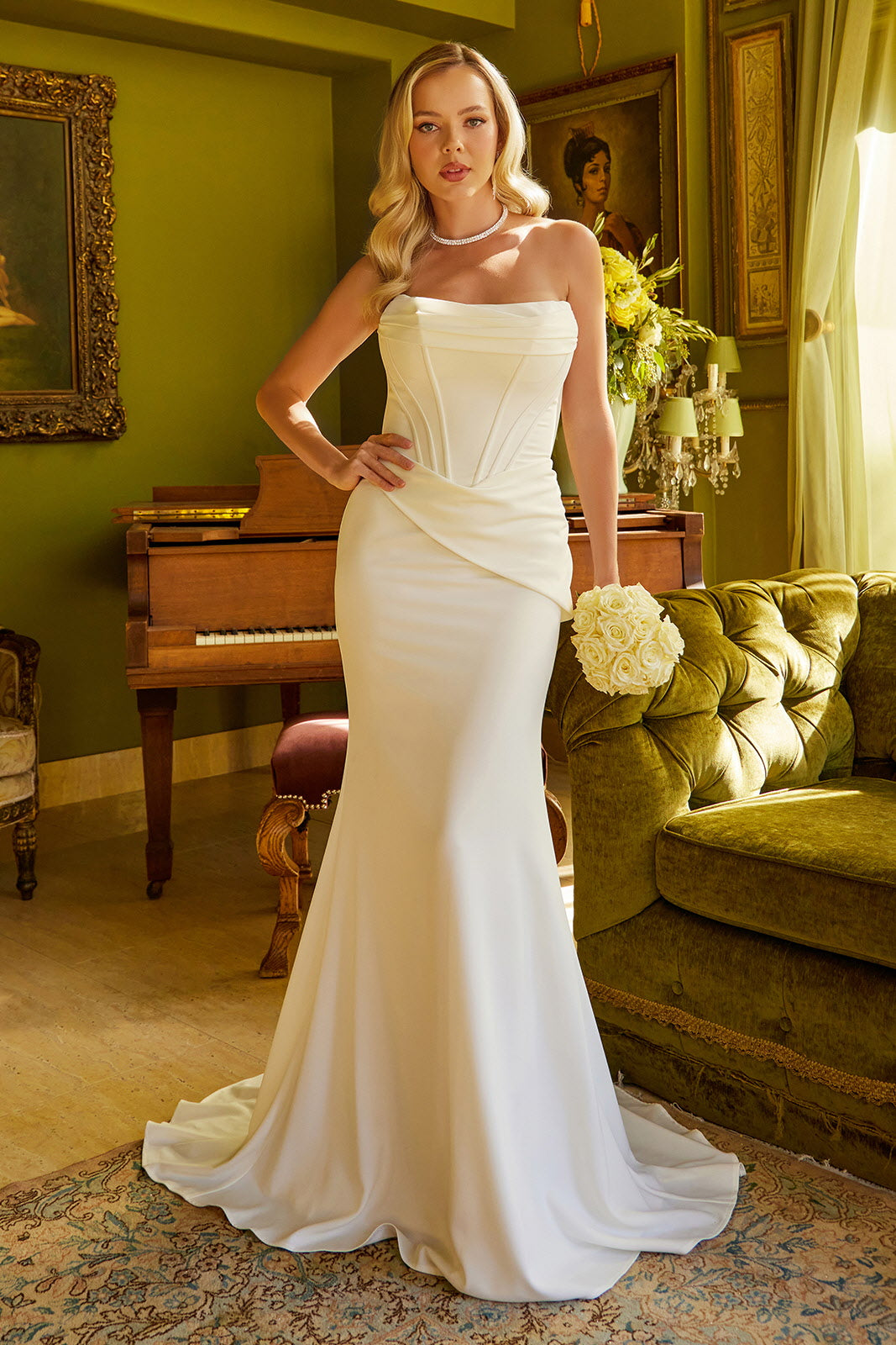 Fitted Strapless Bridal Gown by GLS Gloria GL3584 3XL / Ivory