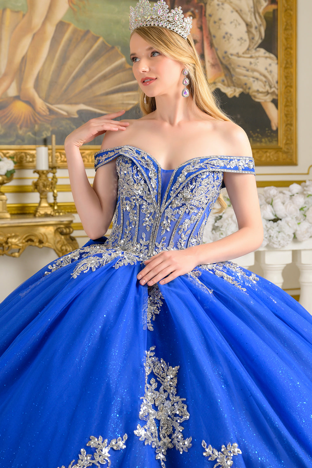 Off Shoulder Ball Gown by Elizabeth K GL3672