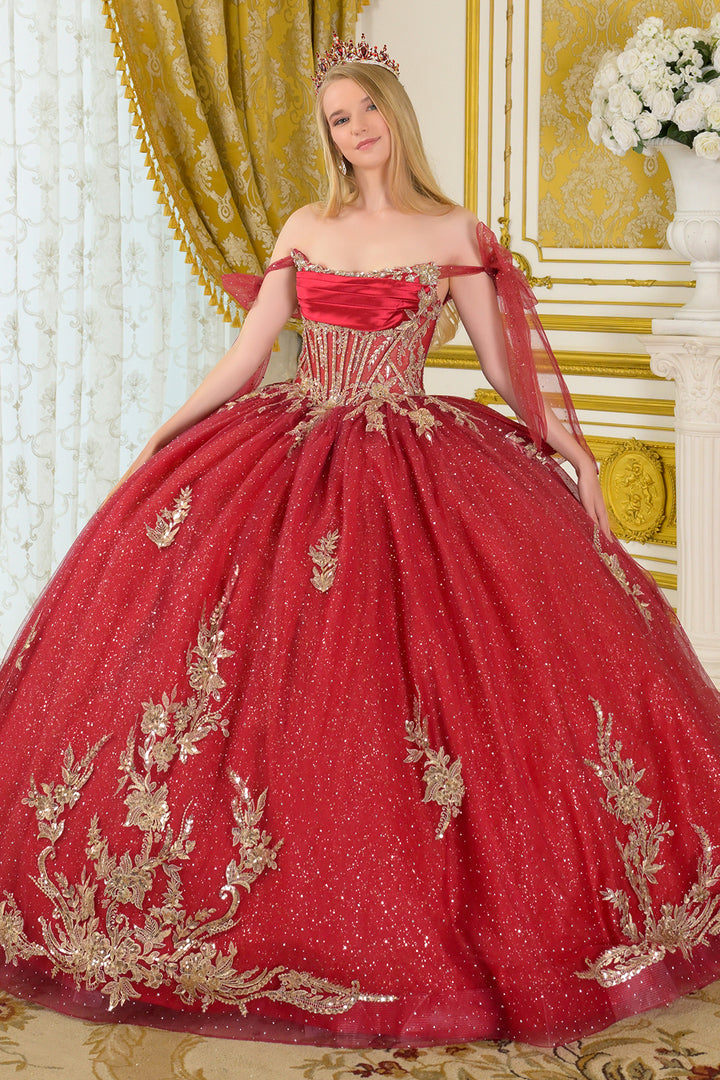 Off Shoulder Bow Ball Gown by Elizabeth K GL3710