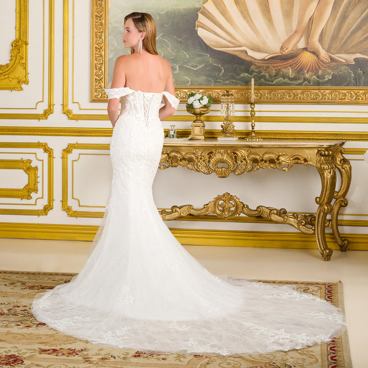 Fitted Off Shoulder Bridal Gown by GLS Gloria GL3713