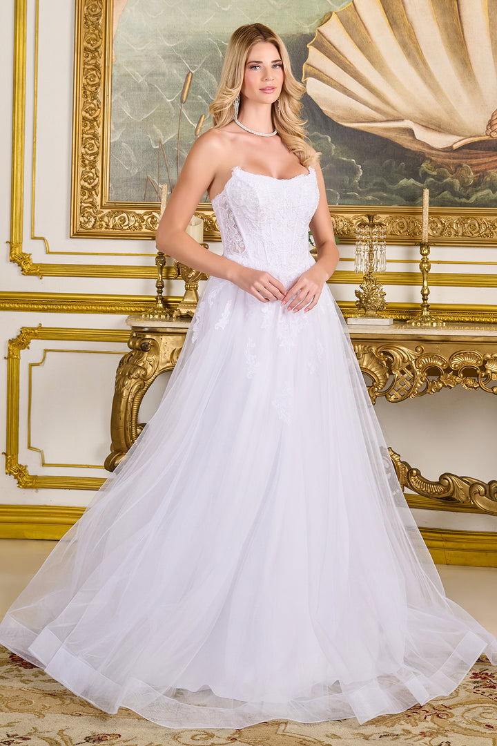 Applique Strapless Bridal Gown by GLS Gloria GL3714