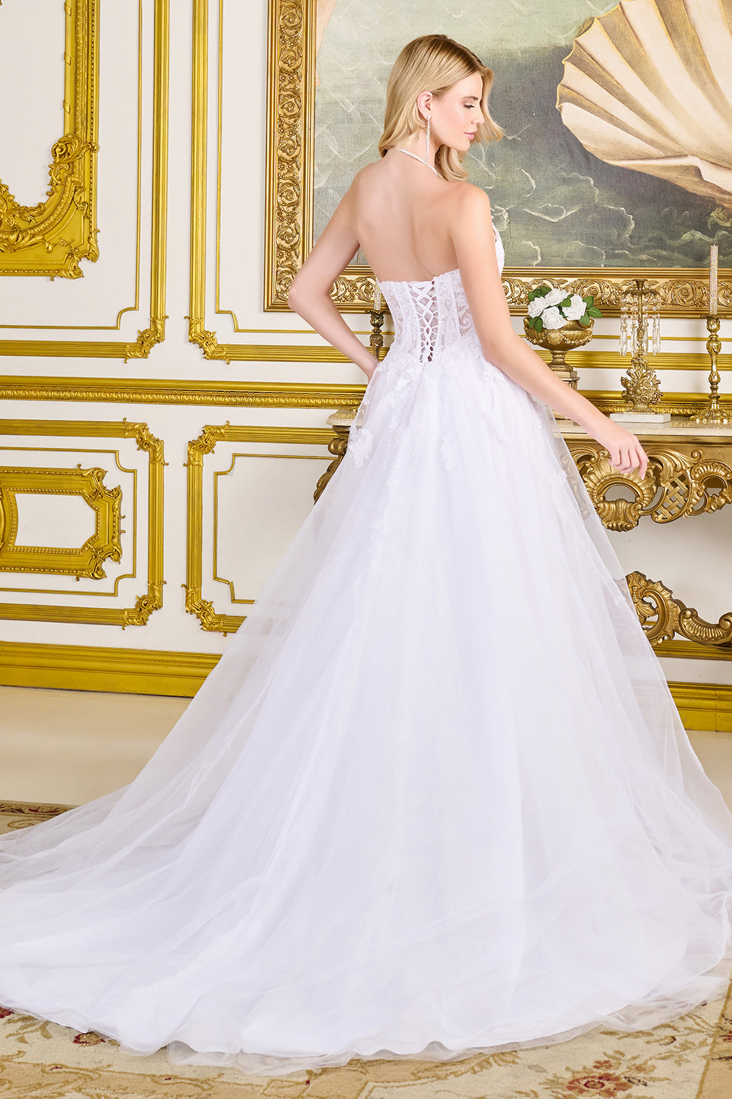 Applique Strapless Bridal Gown by GLS Gloria GL3714