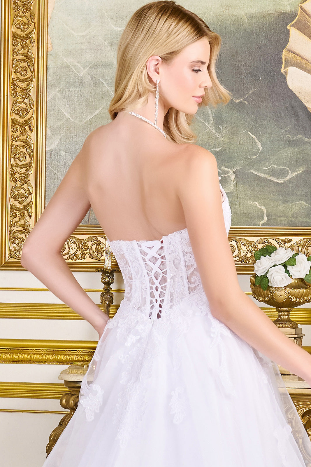 Applique Strapless Bridal Gown by GLS Gloria GL3714