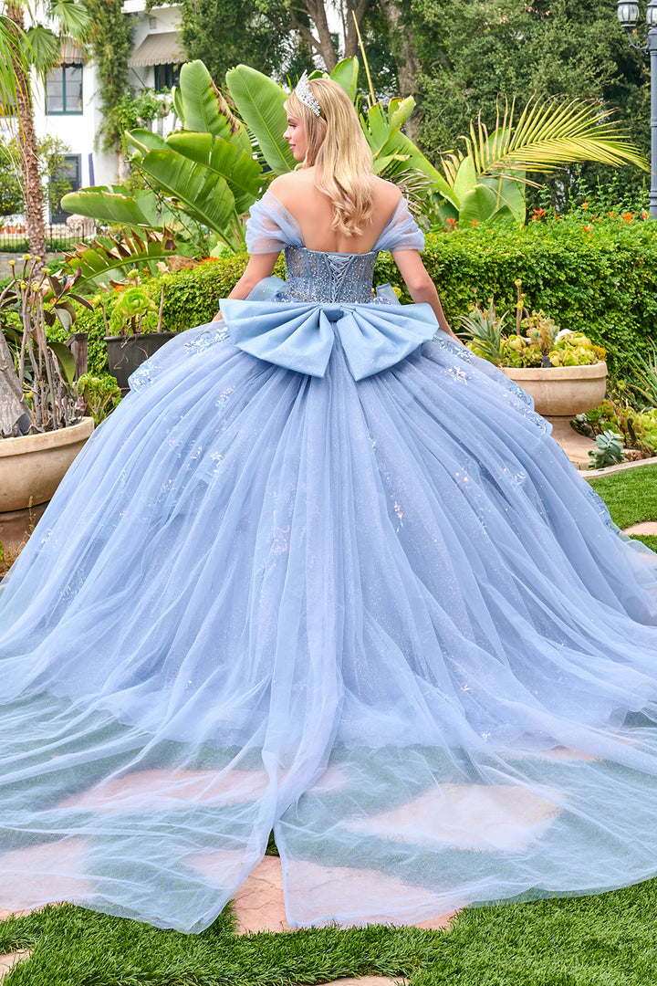 Beaded Off Shoulder Ball Gown by Elizabeth K GL3727