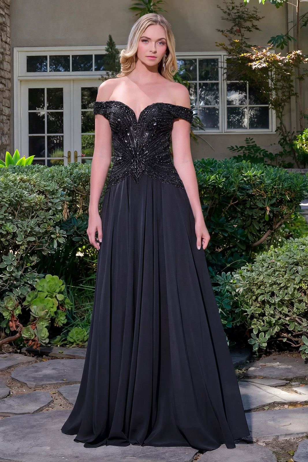Off Shoulder A-line Gown by Elizabeth K GL3738