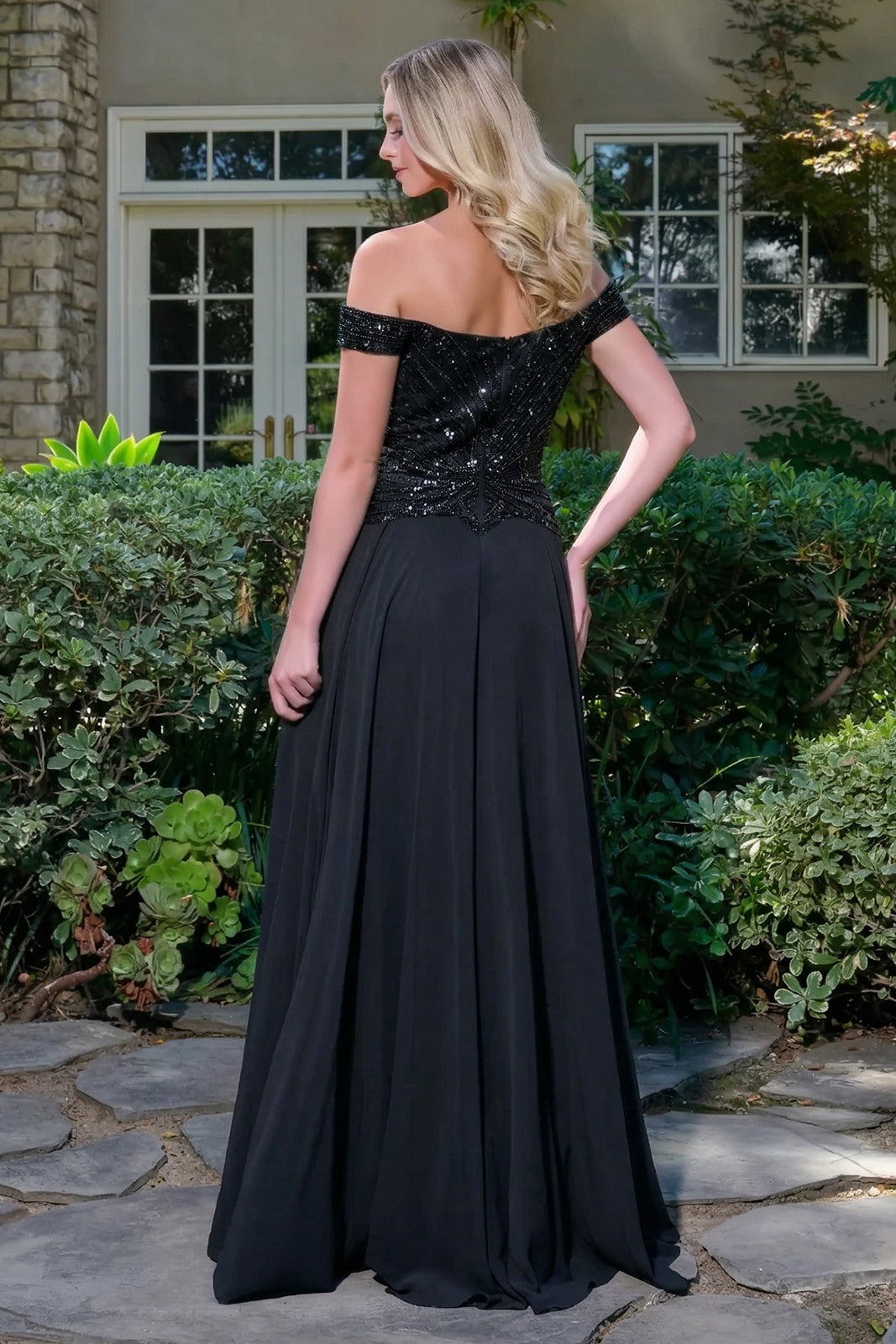 Off Shoulder A-line Gown by Elizabeth K GL3738
