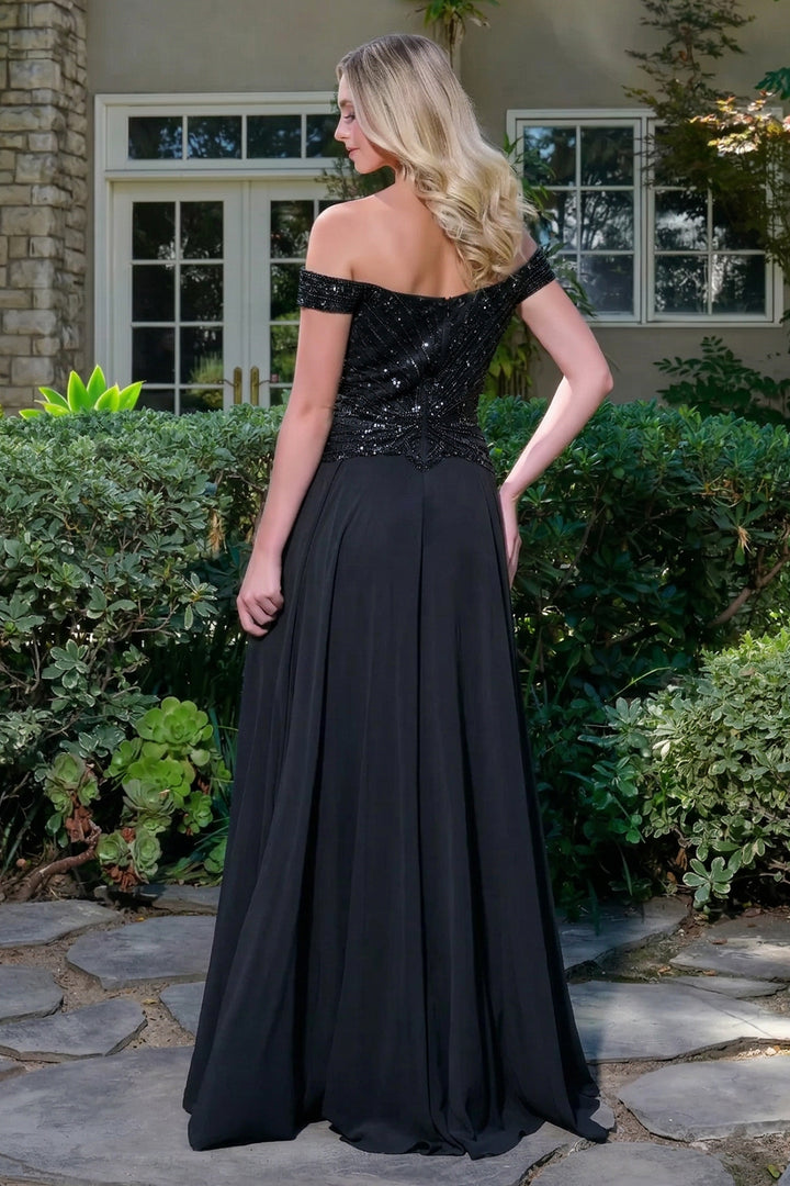 Off Shoulder A-line Gown by Elizabeth K GL3738