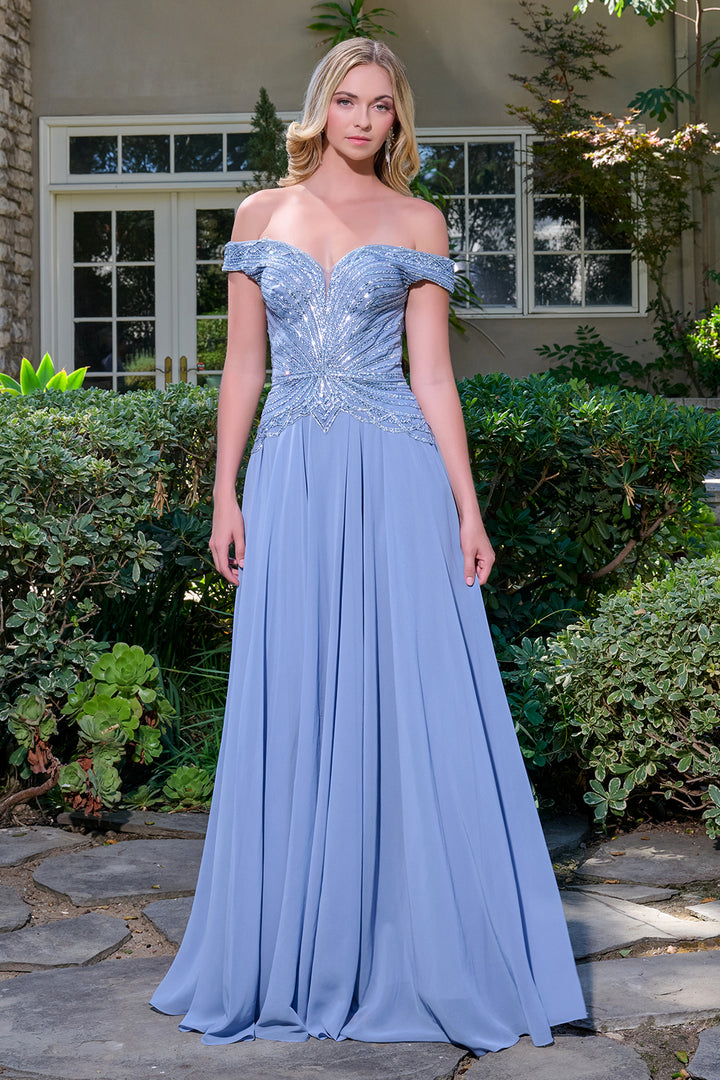 Off Shoulder A-line Gown by Elizabeth K GL3738