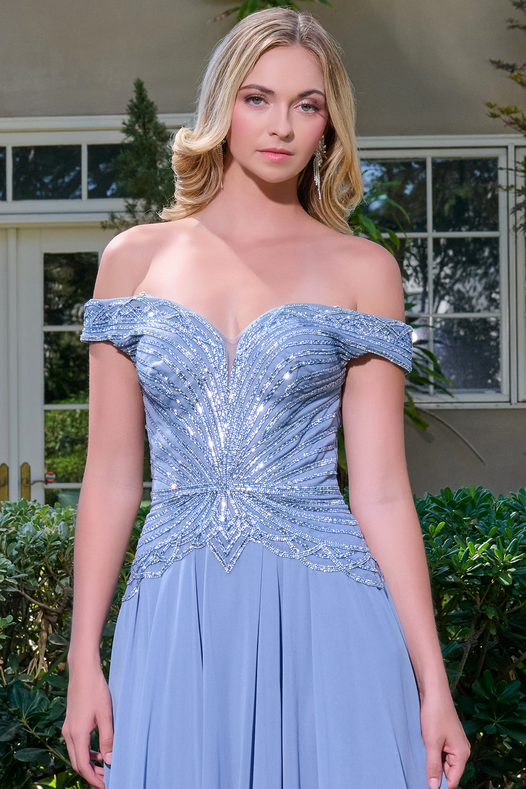 Off Shoulder A-line Gown by Elizabeth K GL3738