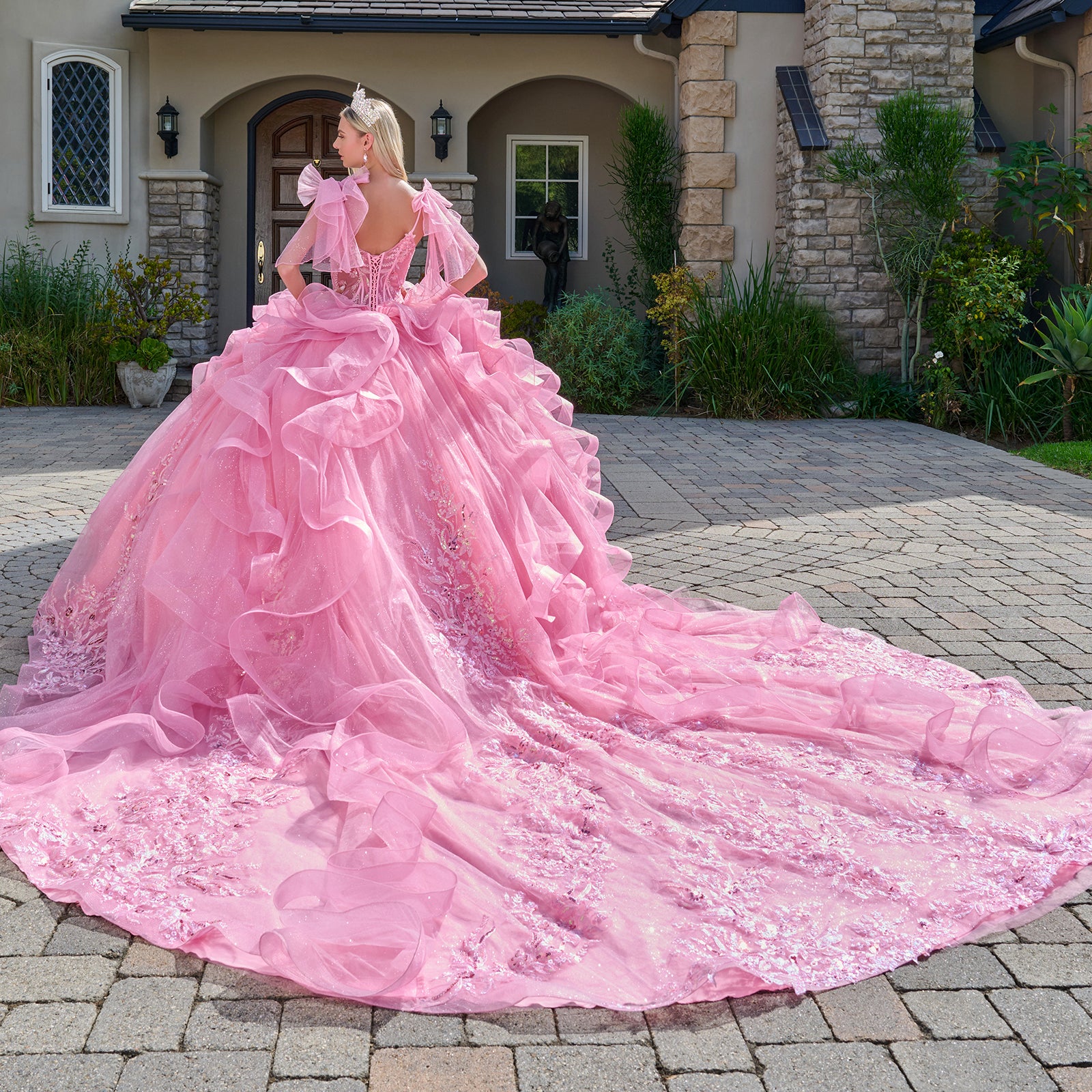 Sleeveless Ruffled Ball Gown by Elizabeth K GL3804 – ABC Fashion