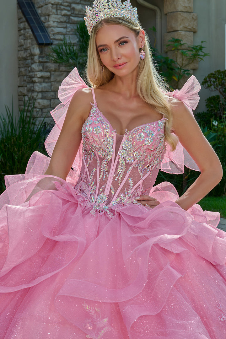 Sleeveless Ruffled Ball Gown by Elizabeth K GL3804