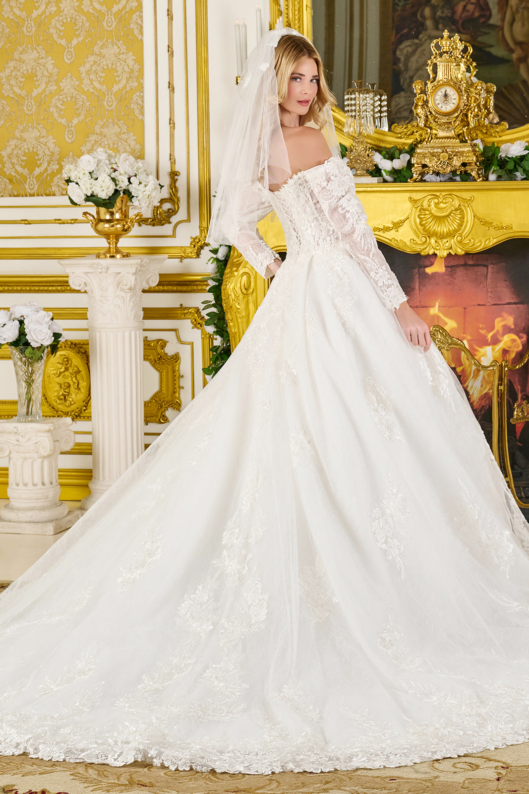Off Shoulder Bridal Gown by GLS Gloria GL3824