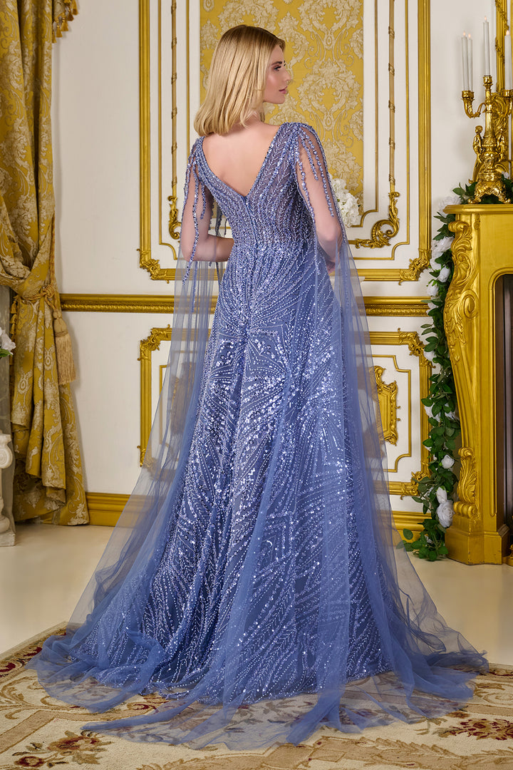 Cape Sleeve A-line Gown by GLS Gloria GL3833