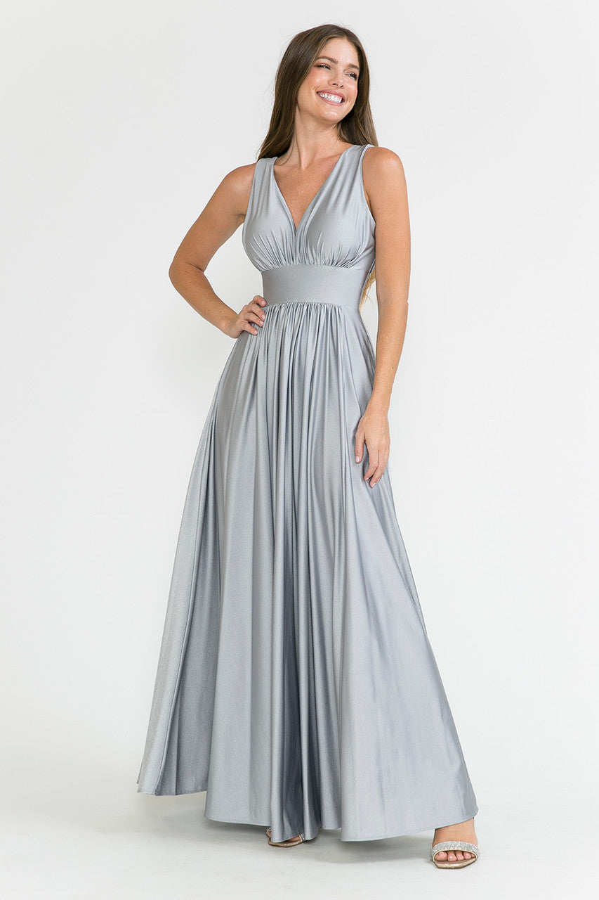 Sleeveless A-line Slit Gown by Lenovia 5232