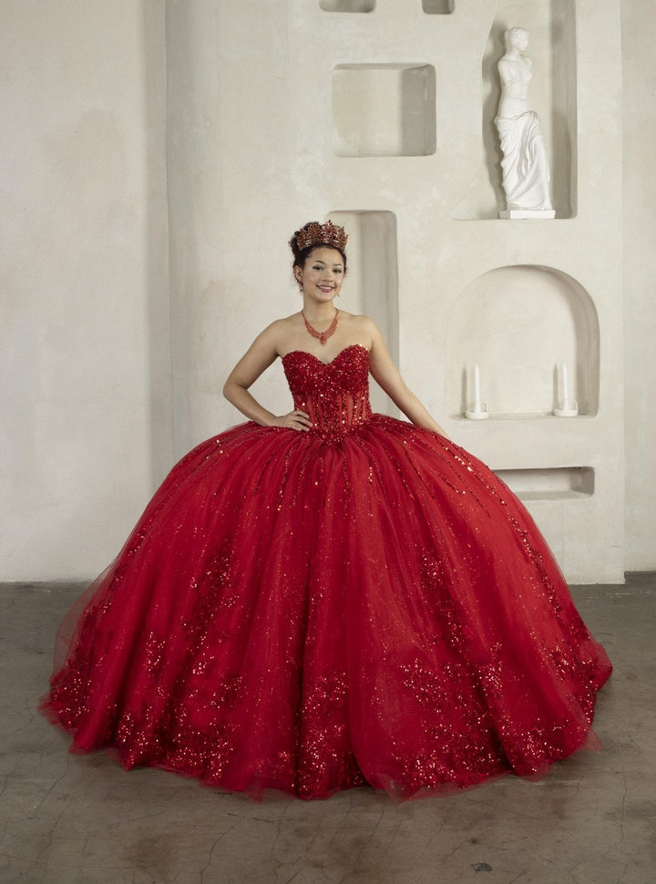 Applique Strapless Corset Ball Gown by Calla SCL-30044