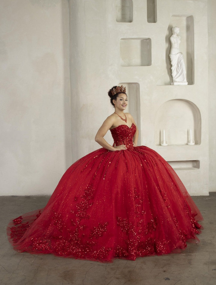 Applique Strapless Corset Ball Gown by Calla SCL-30044