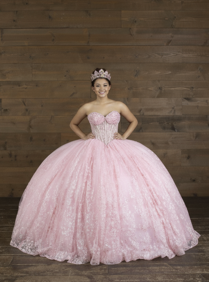 Applique Strapless Corset Ball Gown by Calla SCL-30043