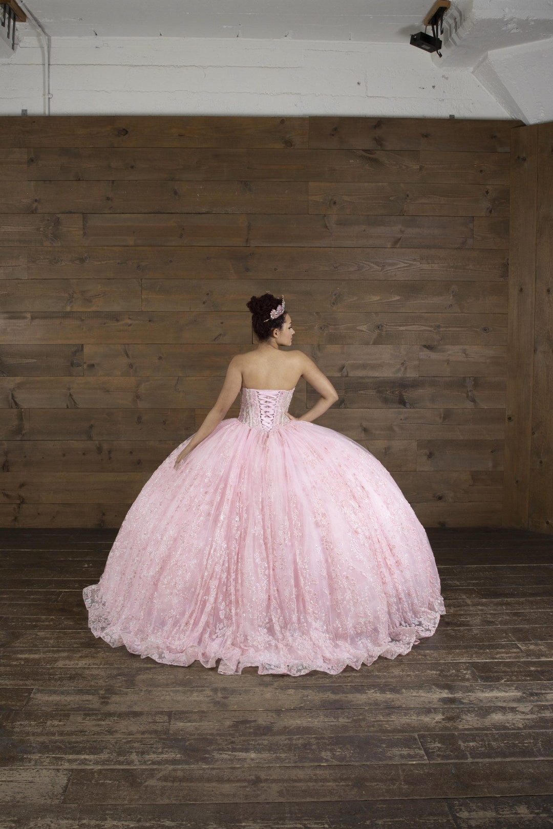 Applique Strapless Corset Ball Gown by Calla SCL-30043