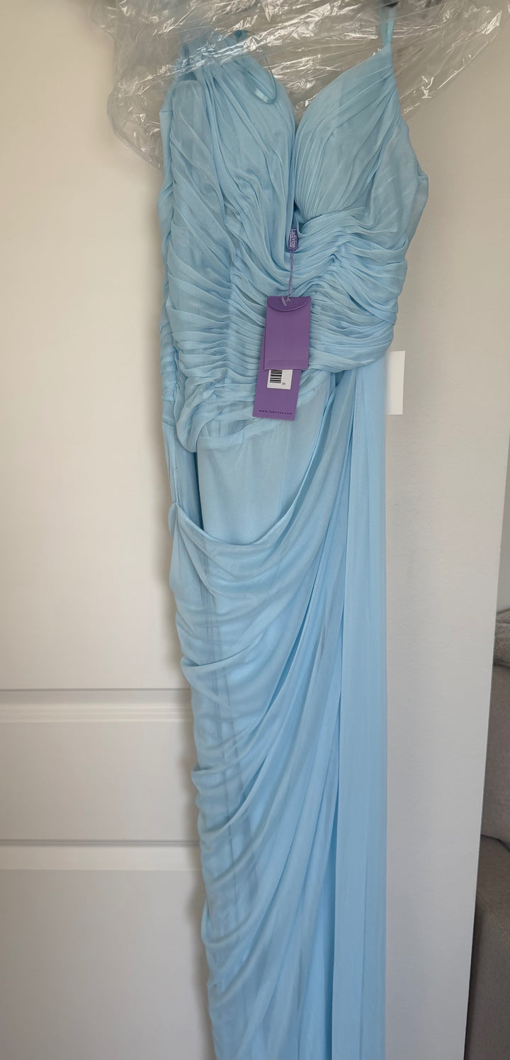 Chiffon Off Shoulder Slit Gown by Ladivine CD406