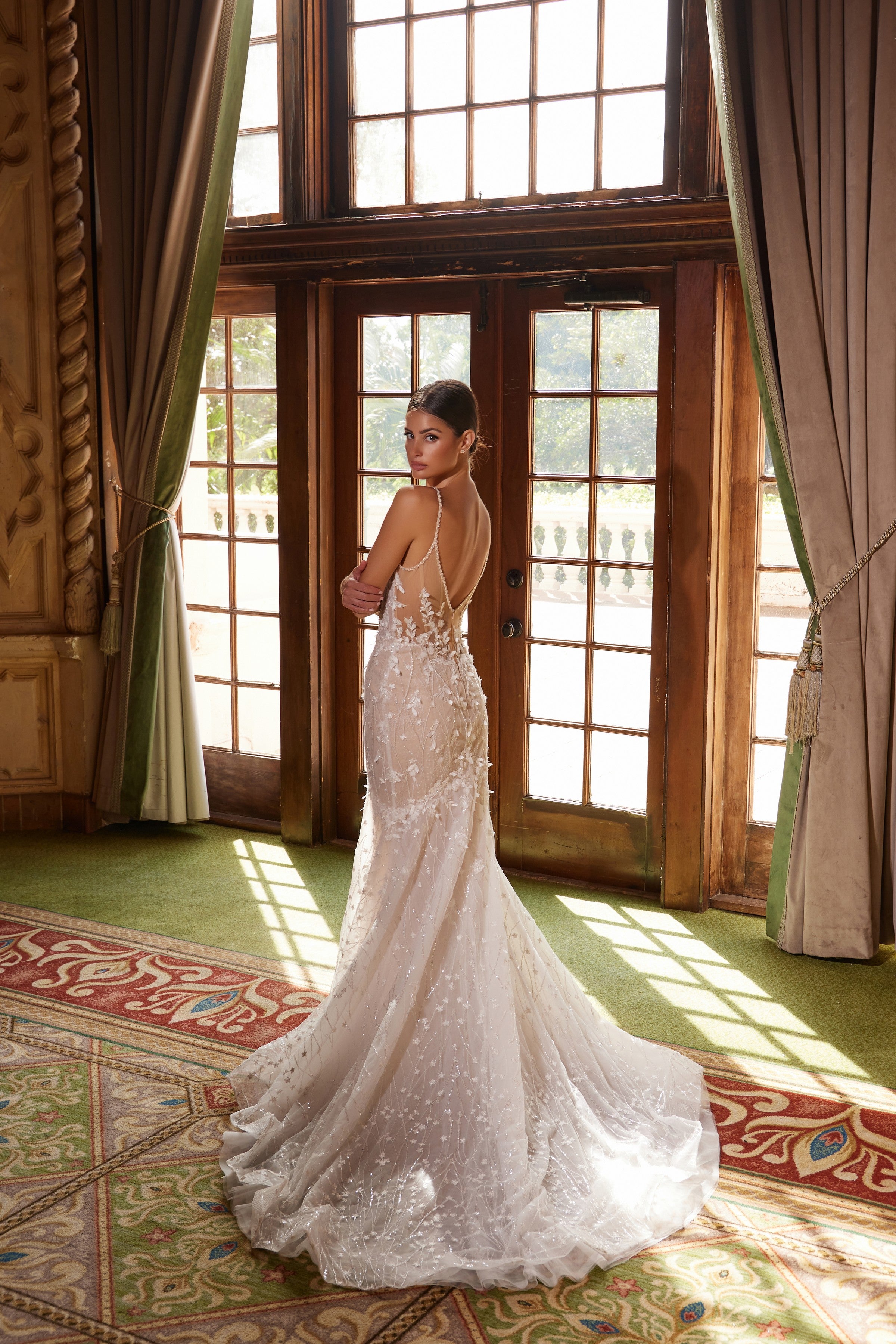 【新品未使用】bridal bloom 【D70】 3D Floral Mermaid Bridal Gown by Nox Anabel JE1023L – ABC Fashion