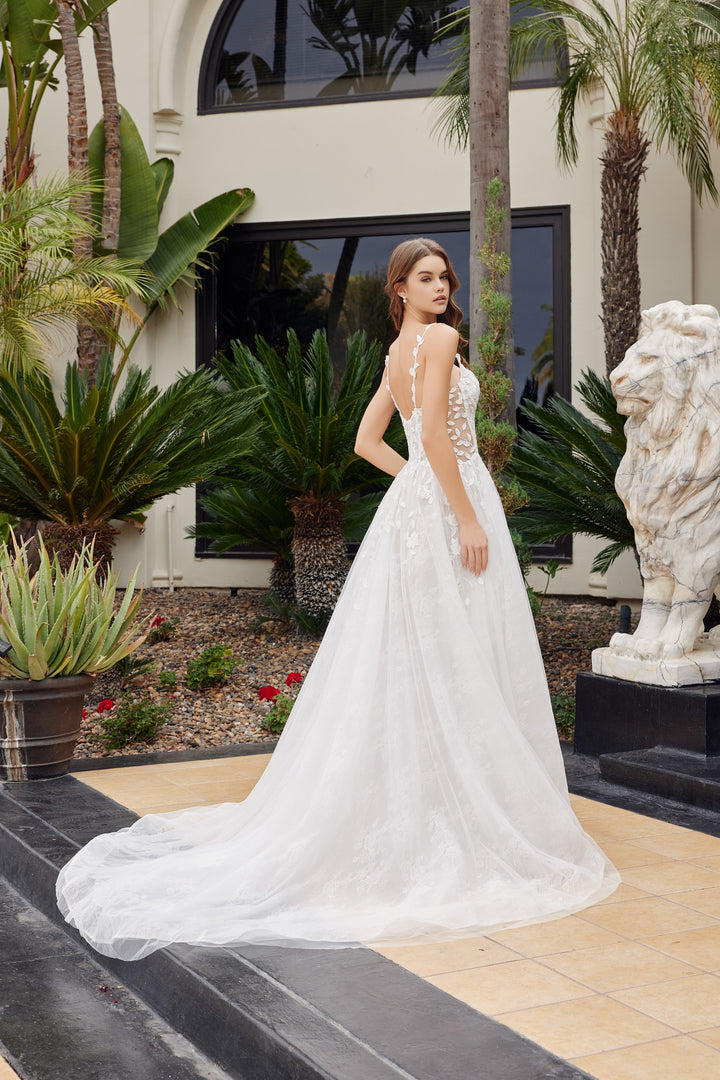 Applique Sleeveless A-line Bridal Gown by Nox Anabel JE1062L