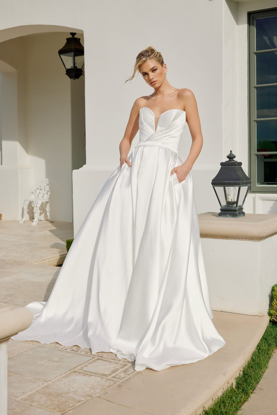 Strapless A-line Bridal Gown by Nox Anabel JE1075
