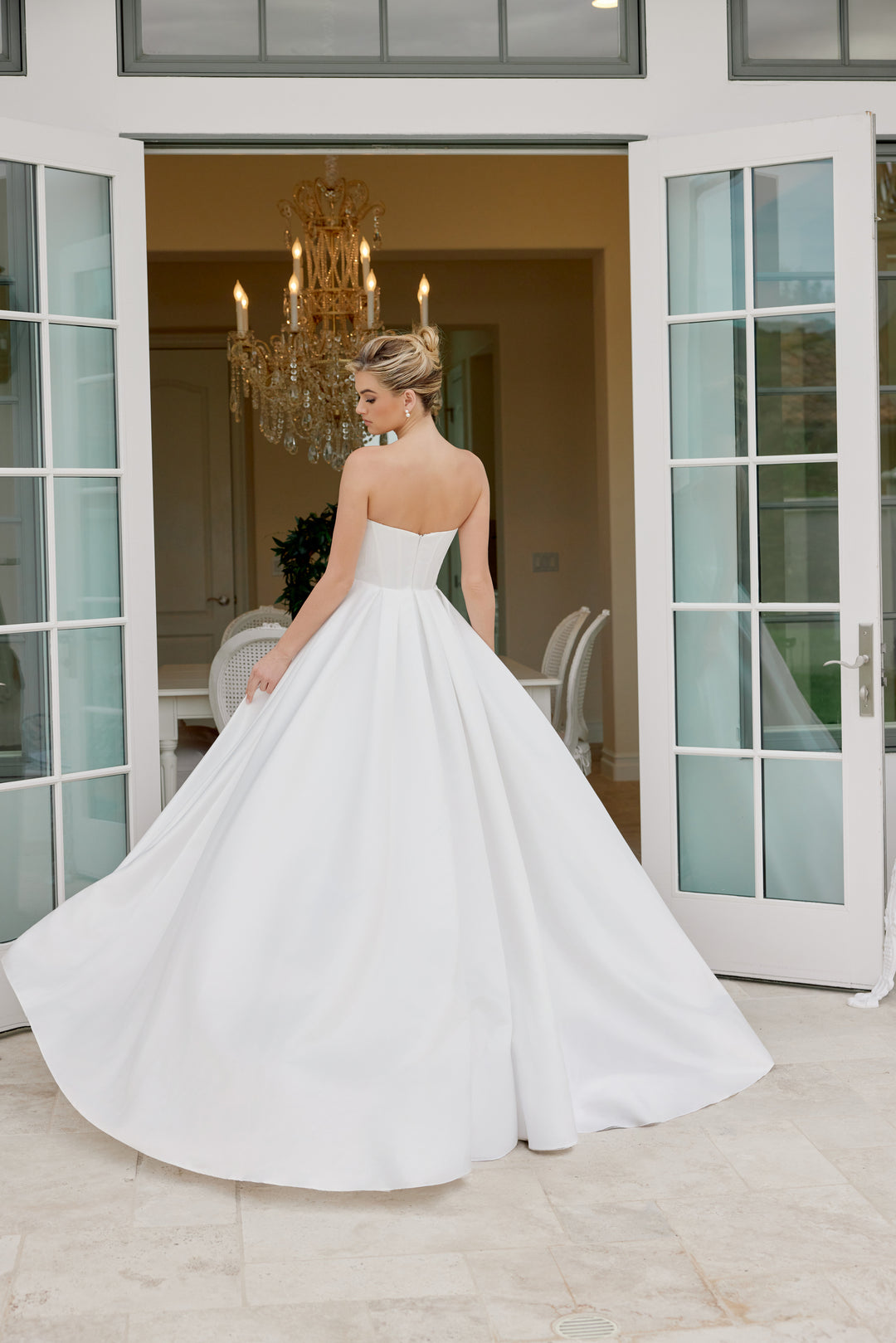 Strapless A-line Slit Bridal Gown by Nox Anabel JE1082