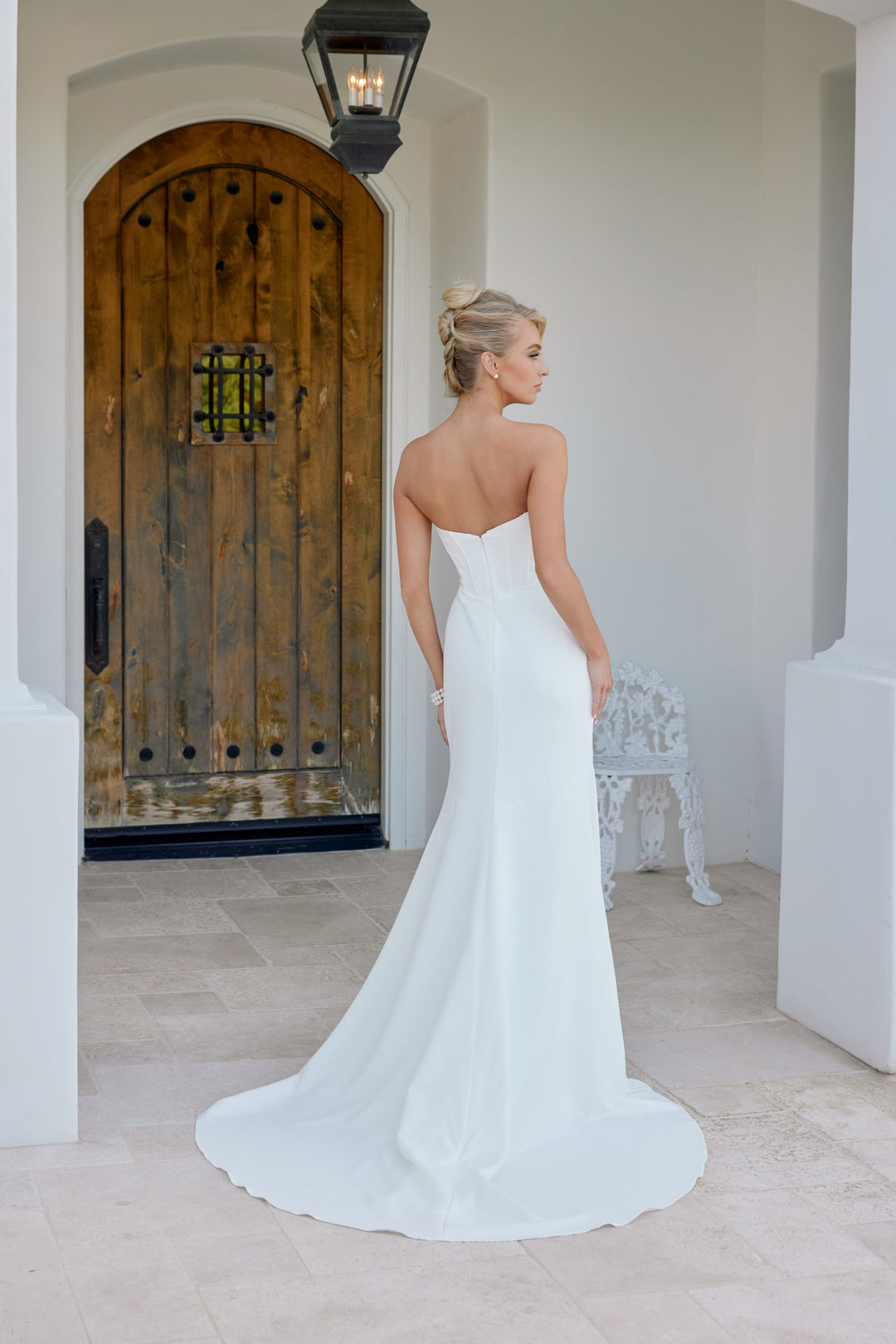 Fitted Strapless Slit Bridal Gown by Nox Anabel JE1083