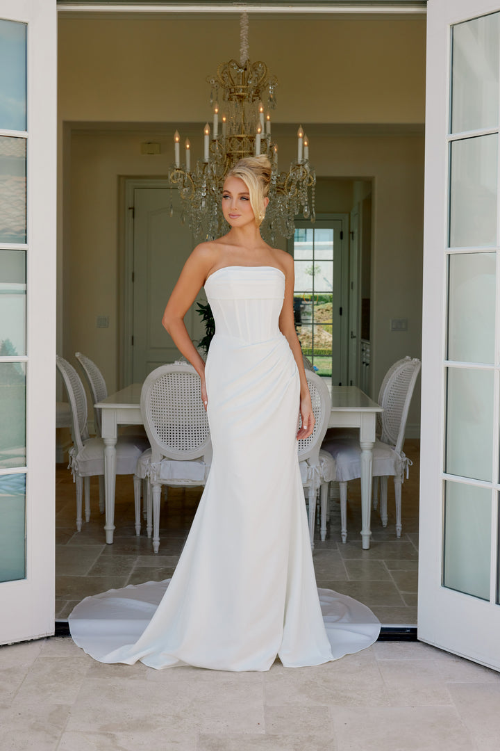 Fitted Strapless Bridal Gown by Nox Anabel JE1084